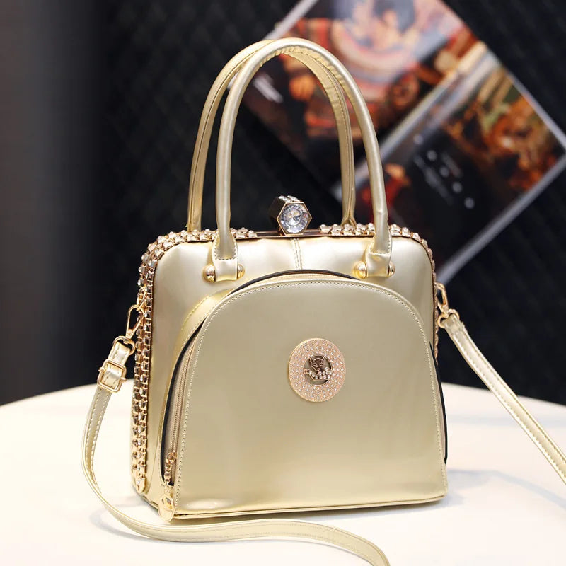 New Stylish Ladies Shoulder Bags High Quality Bright Leather Women's Crossbody Bags Luxury Designer Handbags and Purses Sac