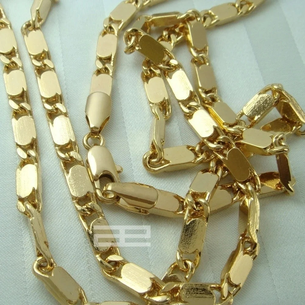 Gold Plated New Style Cuban 50-70cm Length Chain Necklace N45