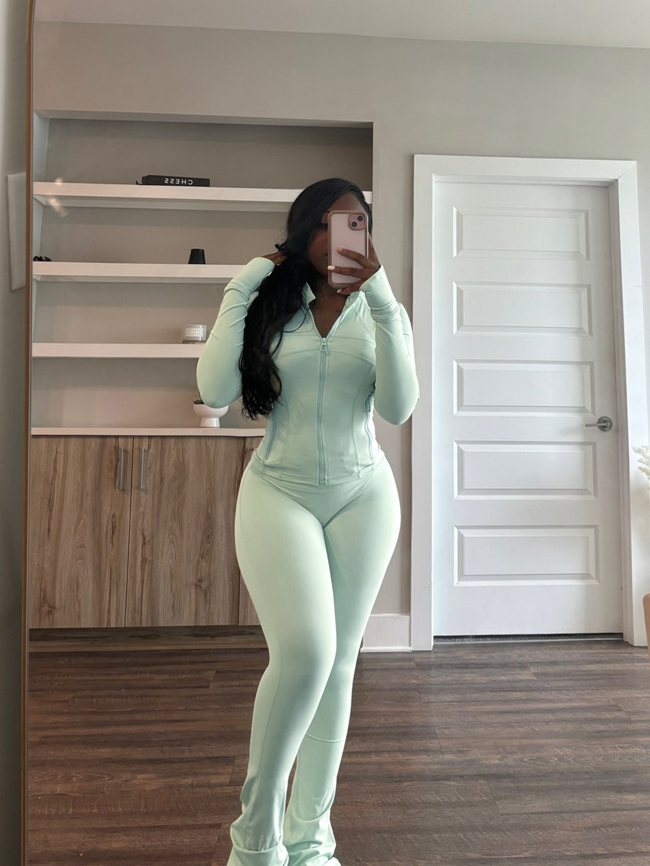 Spring and summer new s leisure Women's clothing sexy tight long-sleeved bell two-piece set, Cute Outfits For Women, Trendy Clothes For Women