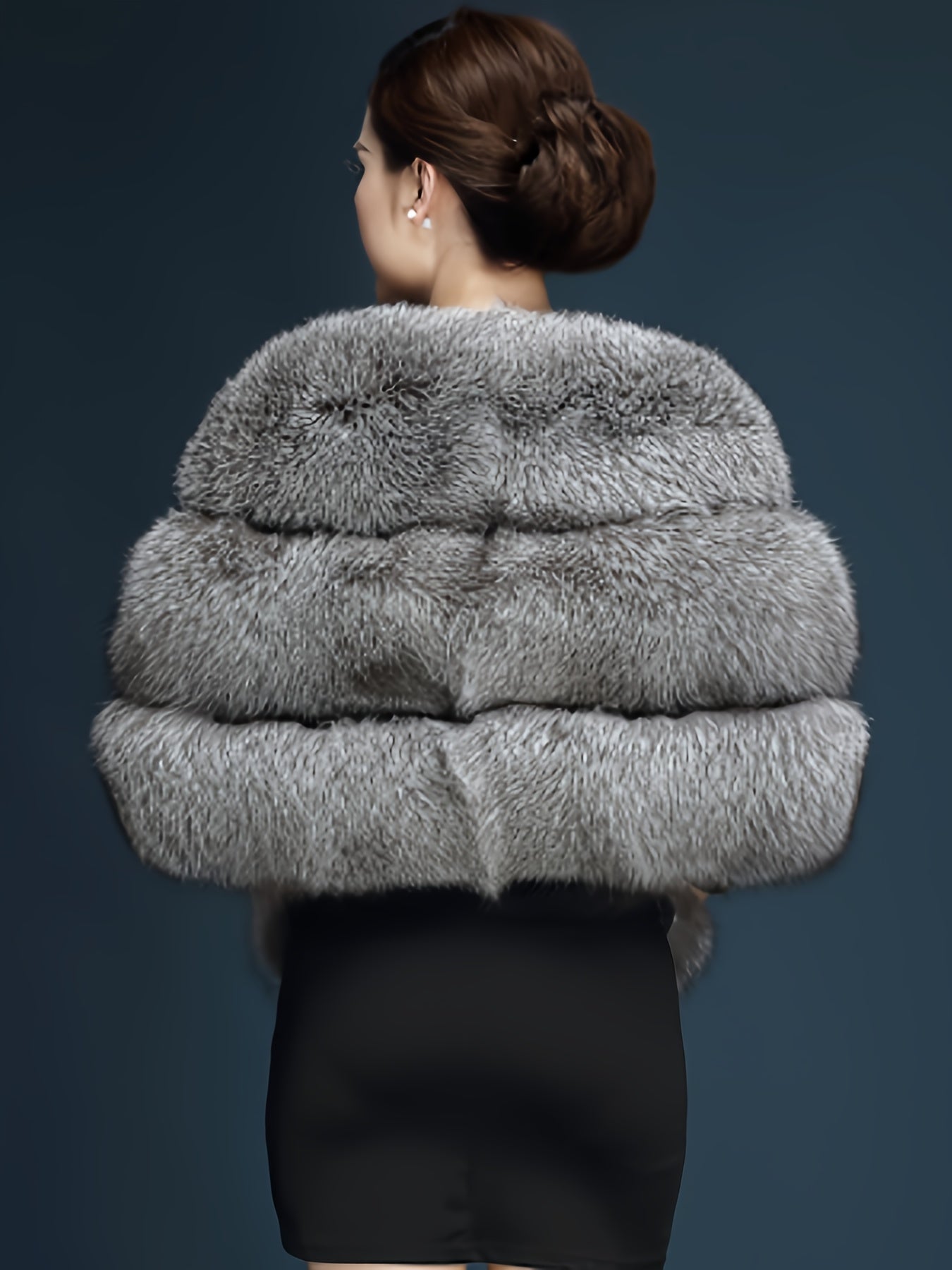 Plus Size - Plus Size High-Quality Faux Fur Shawl for Autumn And Winter Evening Parties And Luxurious Women'S Dresses.