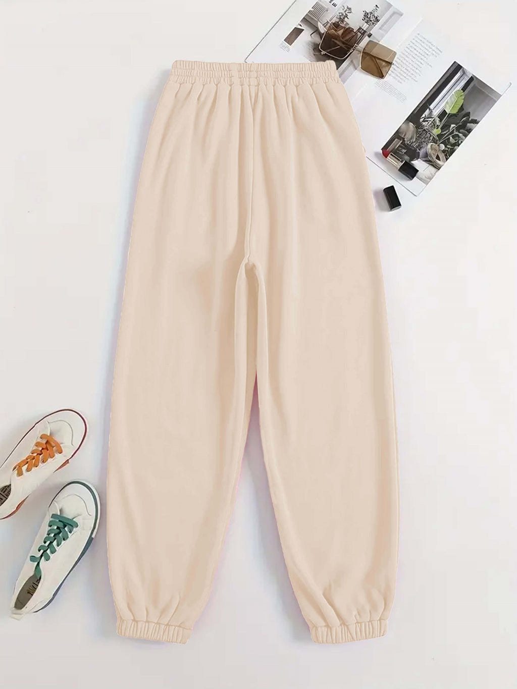 Two Piece Set, Letter Print Crew Neck Sweatshirt & Pants Outfits for Women, Winter & Fall Clothing