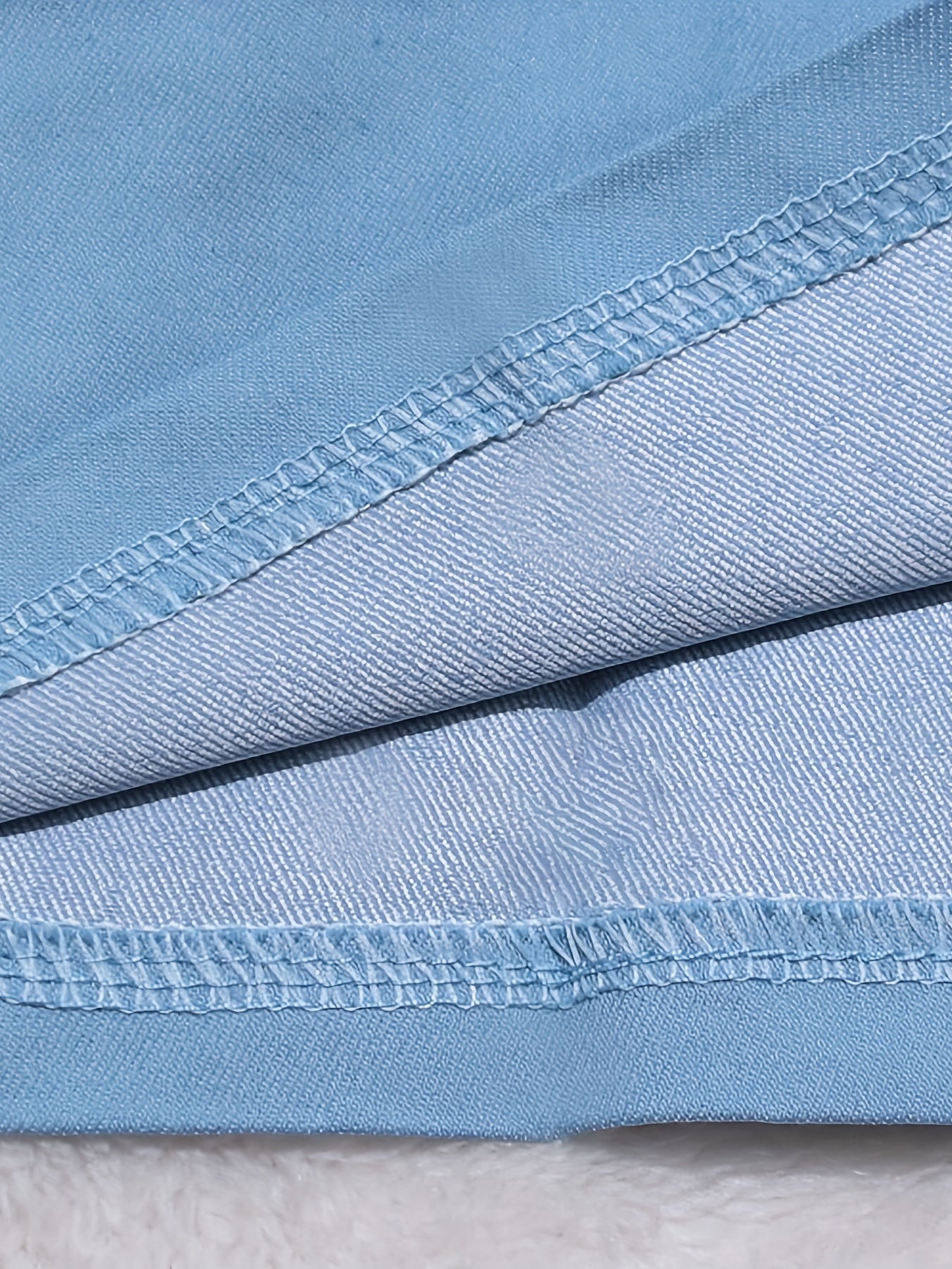 [Popular Choice] Off-Shoulder Ruffle Trim Wide-Leg Denim Two-Piece Set, Polyester Blend, Non-Stretch Fabric, Button Detail - Machine Washable, Perfect for Spring/Fall, Leisure Style, Spring/Autumn
