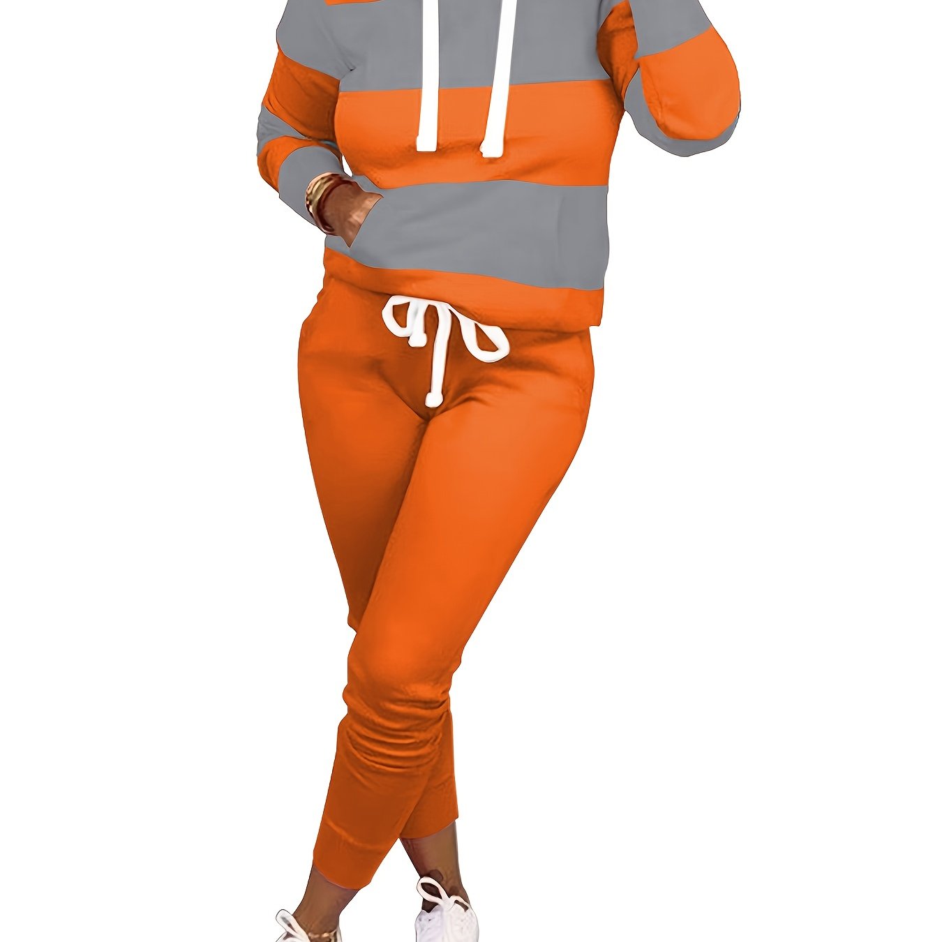 Two Piece Outfits for Women Casual Jogging Suit Set Long Sleeve Sweatshirt And Sweatpants Athletic Loungewear Set Sweatpants for Women Winter for Women Women Pink Jogging Set