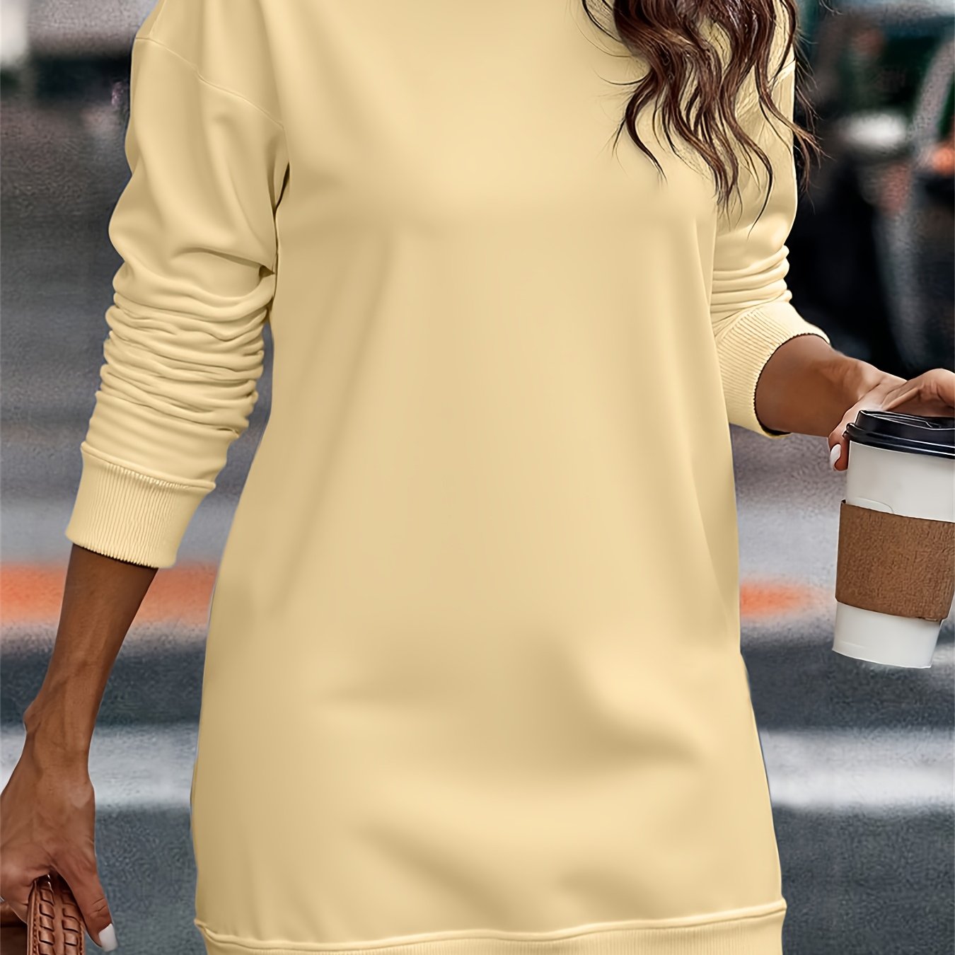 [Cozy Winter Swe Dress] Women's Thickened Hooded Swe Dress | Mint Green Winter Pantsuit, Loose Fit Longline Sweater Dress for Cold Weather - Machine Washable, Everyday & Formal Outfits, Winter Dresses, Formal Attire, Autumn O