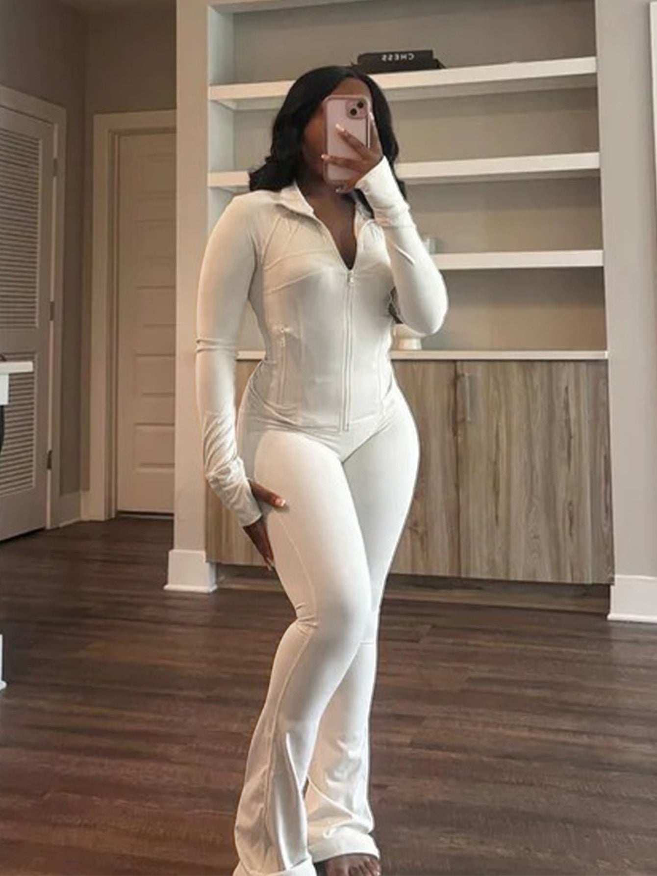 Spring and summer new s leisure Women's clothing sexy tight long-sleeved bell two-piece set, Cute Outfits For Women, Trendy Clothes For Women