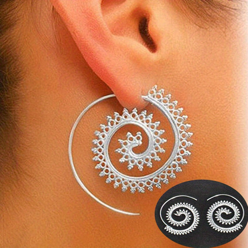 1 Pair Textured Stud Earrings, Hoop Earrings for Women, Quality Jewelry