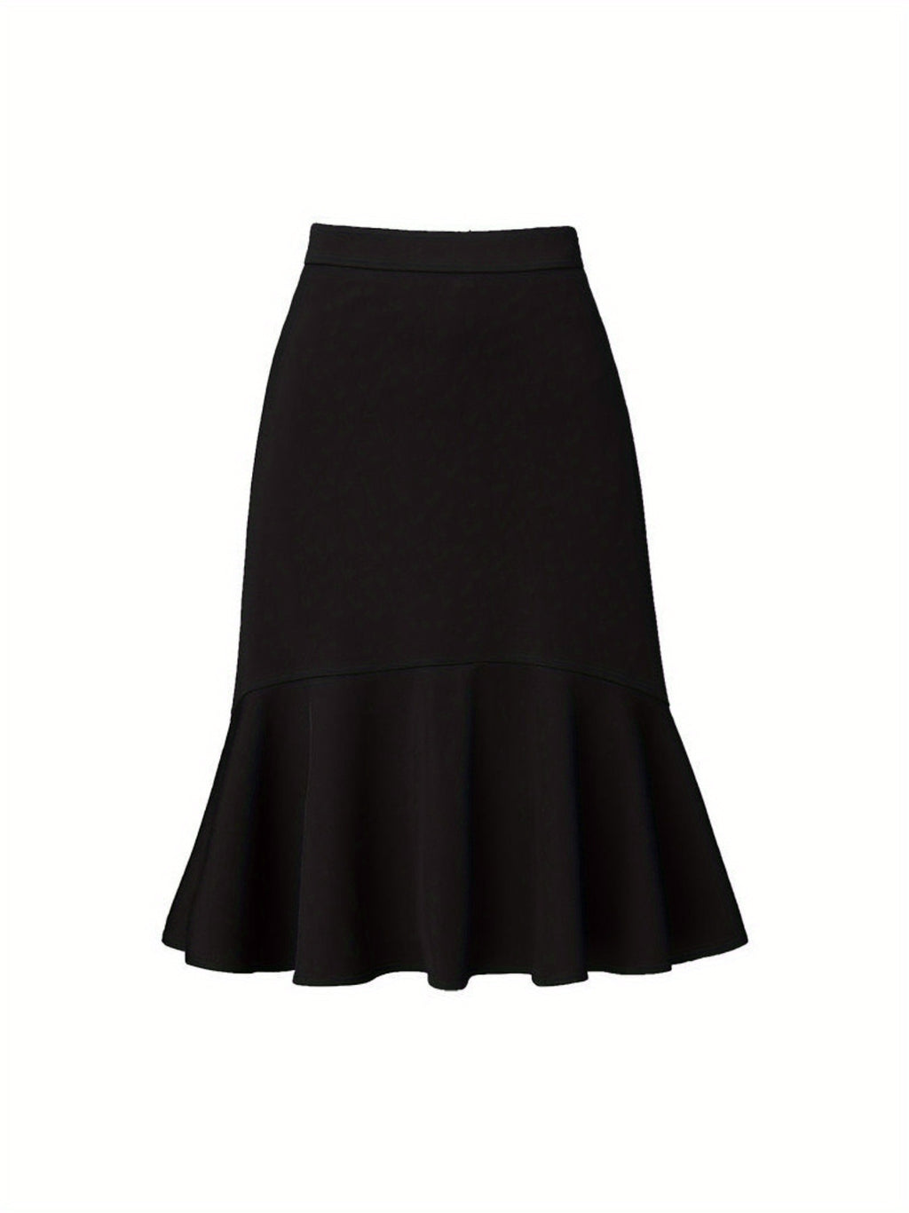 Women's Dresses A-line Cut Ruffle Fishtail Wrap Skirt Office Pencil Skirt High Waist Below Knee Casual Elegant Halter Skirt