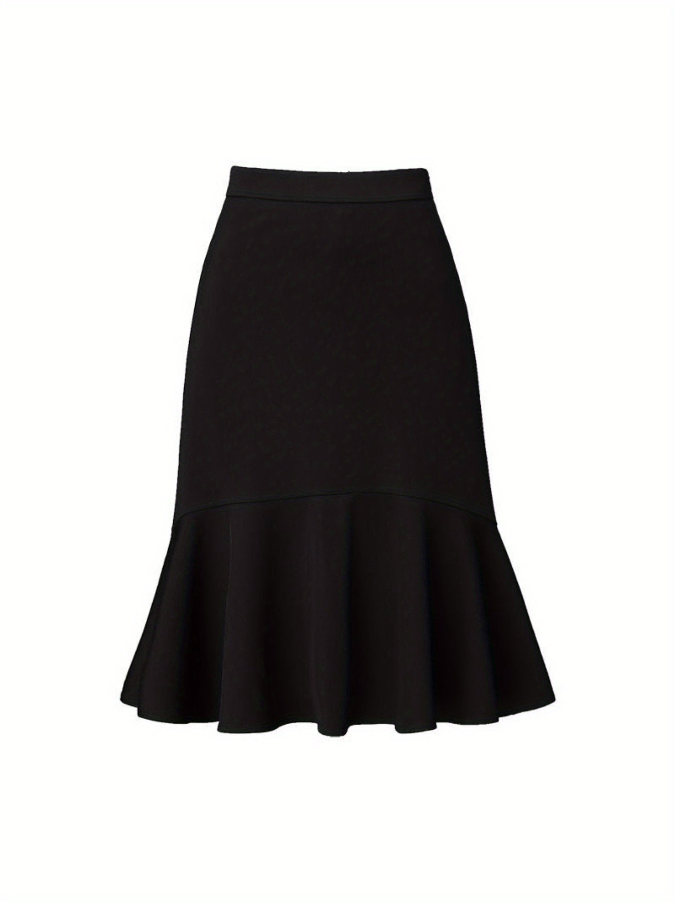 Women's Dresses A-line Cut Ruffle Fishtail Wrap Skirt Office Pencil Skirt High Waist Below Knee Casual Elegant Halter Skirt