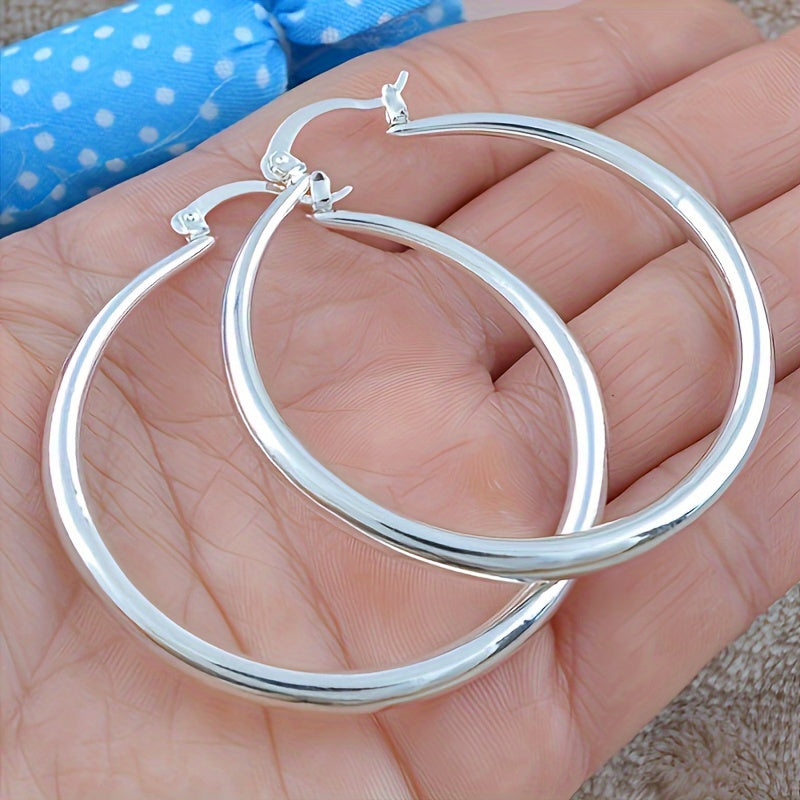 1 Pair Textured Stud Earrings, Hoop Earrings for Women, Quality Jewelry