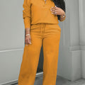 Casual Outfits for Women Plus Size Zipper Sweatshirt and Jogger Wide Leg Pants Lounge Wear Fall Winter Spring Warm Fashionable Street Look Activewear, Jogging Sets for Women, Ladies Plus Size Wear, Street Style, Home Comfort,