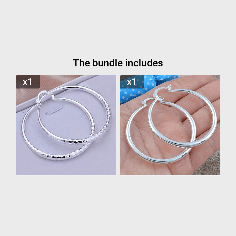 1 Pair Textured Stud Earrings, Hoop Earrings for Women, Quality Jewelry
