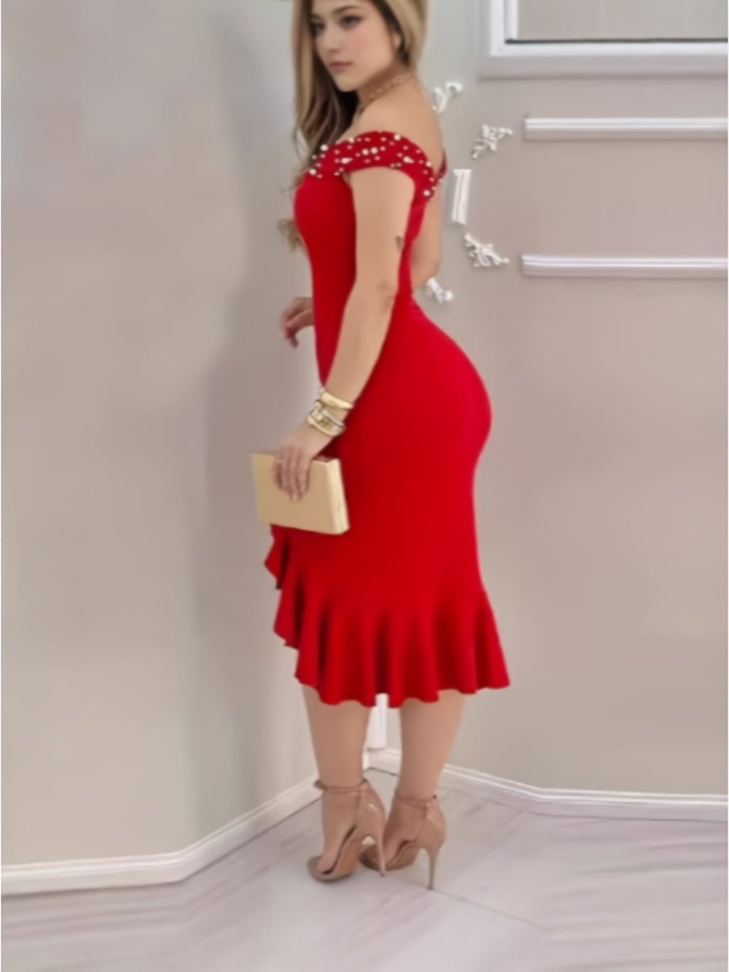 [Hot Ruffles Fashion Women's Dresses] Hot Selling Dresses Fashion Women's Dresses with Ruffles