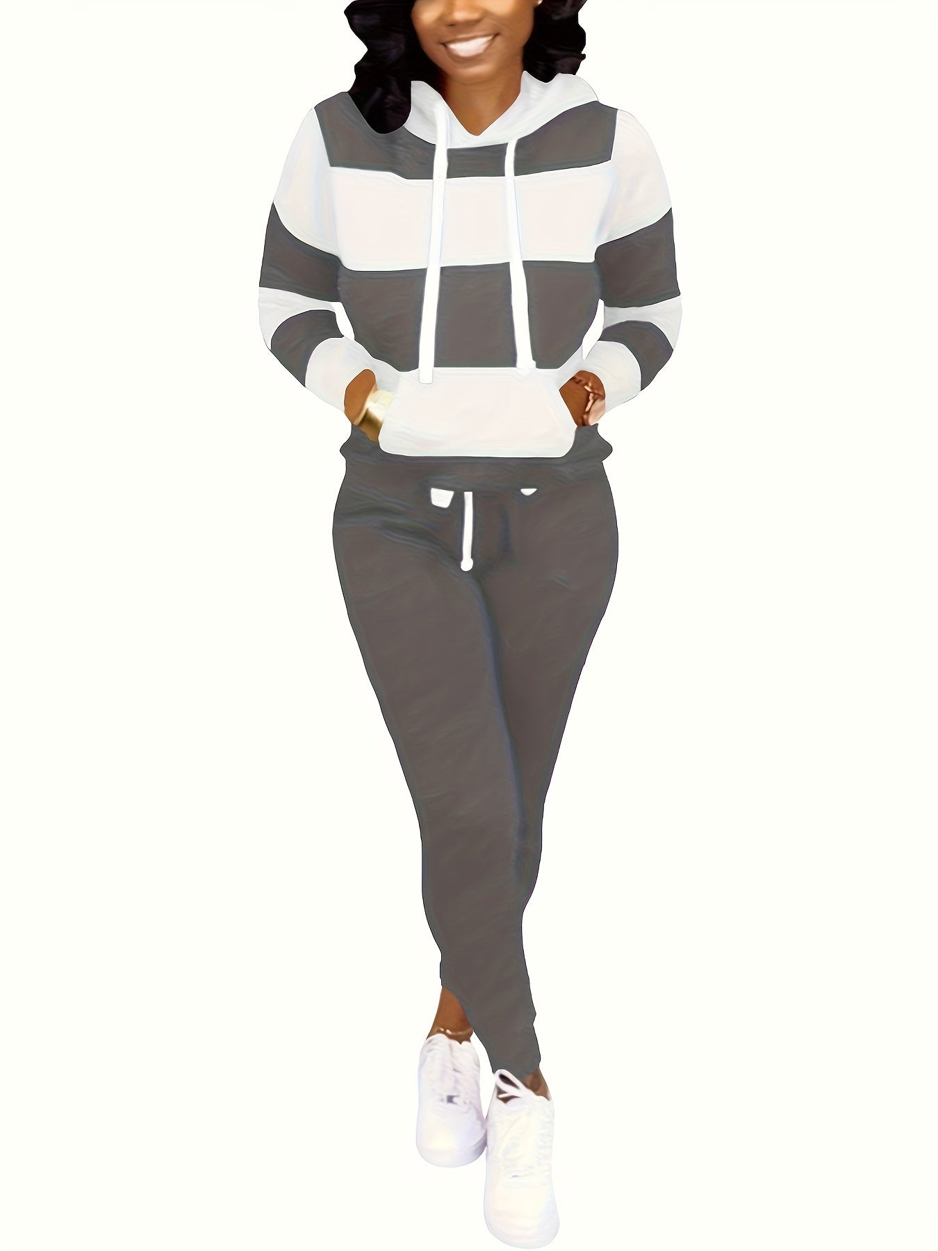 Two Piece Outfits for Women Casual Jogging Suit Set Long Sleeve Sweatshirt And Sweatpants Athletic Loungewear Set Sweatpants for Women Winter for Women Women Pink Jogging Set