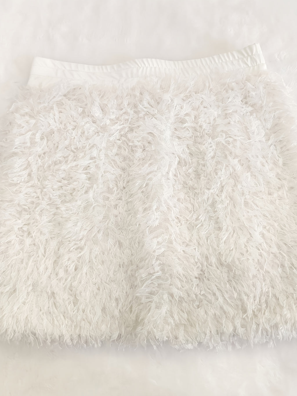 Birthday Outfits Women 2pcs Womens Summer Clothing White Outfits for Women Outfits Vestidos De Mujer Fiesta EleganteSexy Hot Tight Spaghetti Strap Bikini One-piece with Fur Bottom Skirt Set, Includes Built-in Bra Padssummer f
