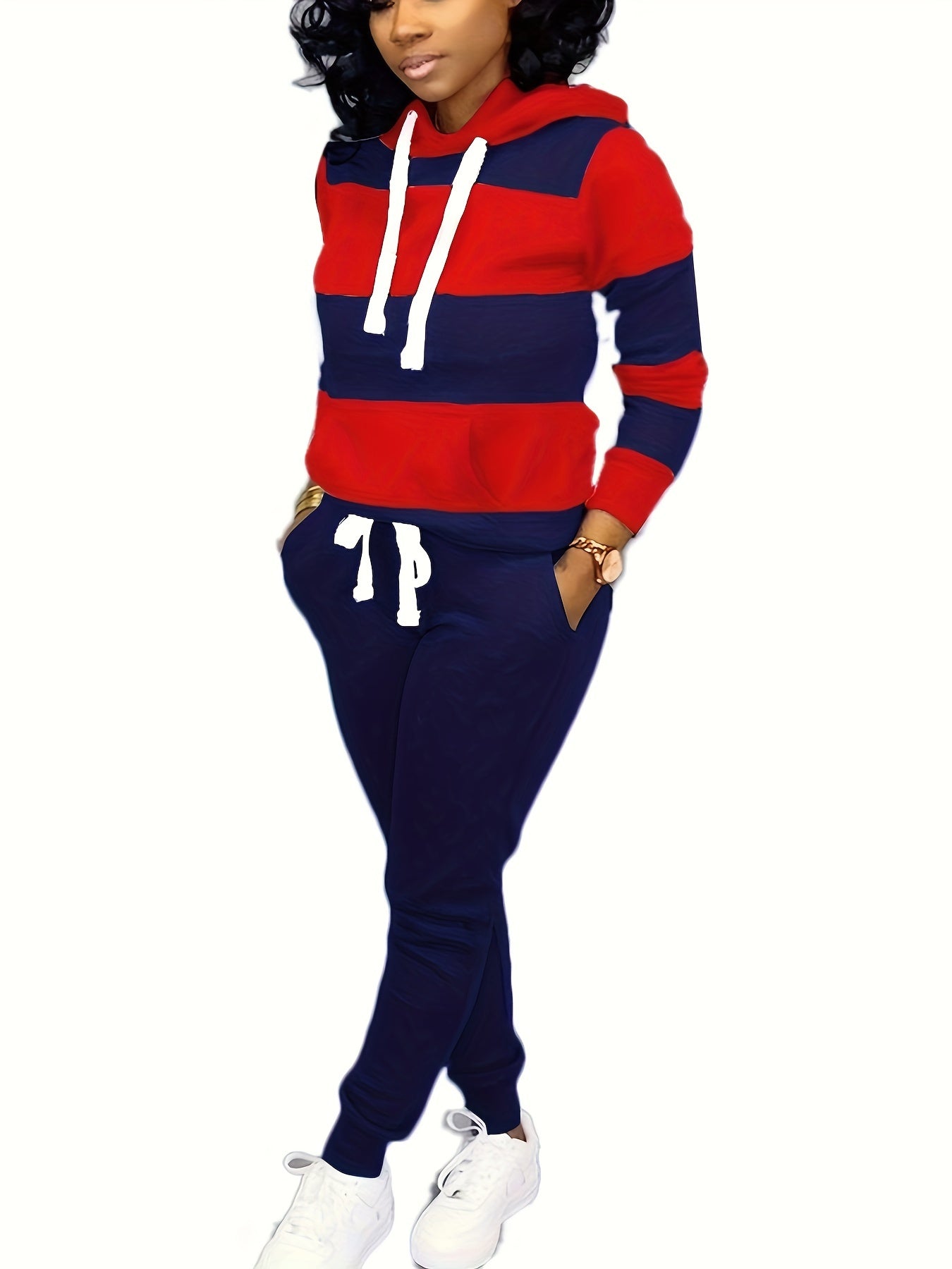 Two Piece Outfits for Women Casual Jogging Suit Set Long Sleeve Sweatshirt And Sweatpants Athletic Loungewear Set Sweatpants for Women Winter for Women Women Pink Jogging Set
