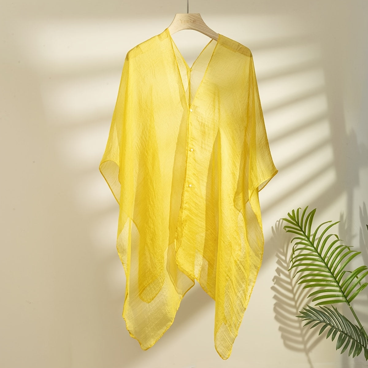 1pc Women's Lightweight Elegant Shawl - Dual-Layer Design, Vibrant Solid Color (Black/Green/Orange/Blue/Pink), Non-Stretch Fabric for Casual & Formal Outings, Shawls for Sleeveless Dresses, Outdoor Apparel, Flowing Duster, Co