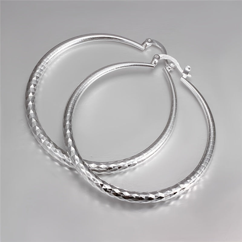 1 Pair Textured Stud Earrings, Hoop Earrings for Women, Quality Jewelry