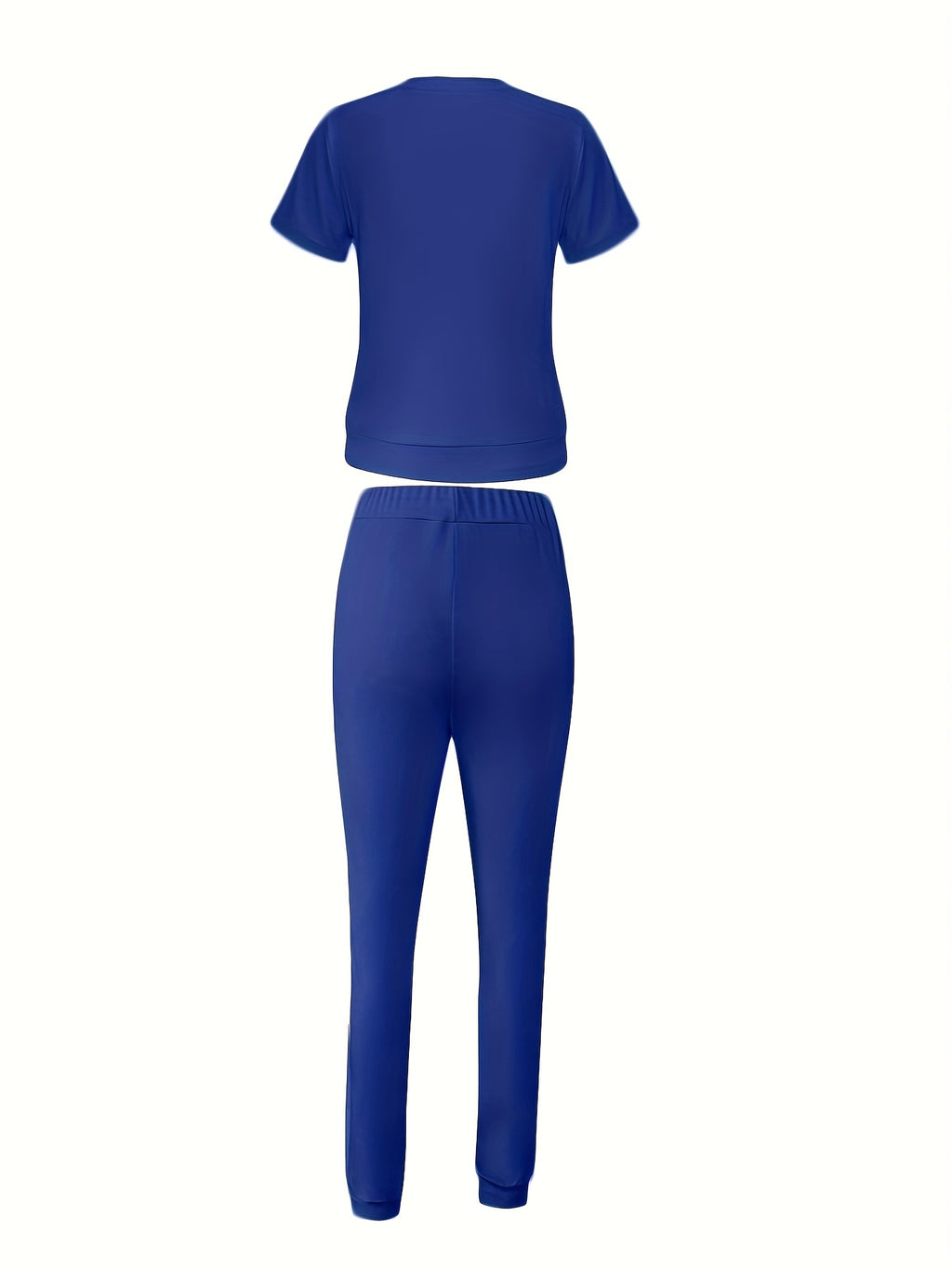 Casual Letter Print Two-piece Set, Short Sleeve T-shirt & Side Striped Pants Outfits - Women's Clothing -  Stylish & Comfortable - For Casual Wear - Perfect Gift for Fashionable Women