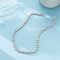 Tennis Necklace for Women Men Silver White Gold Plated Full Zircon Moissanite Tennis Chain Zircon Necklace For Men Gift