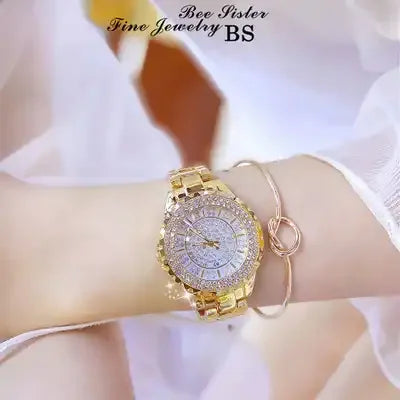 BS BEE SISTER 0280 Full New Ceramic Strap Design Women Diamond Quartz Watches Luxury White Dress Bracelet Fashion Ladies Watch