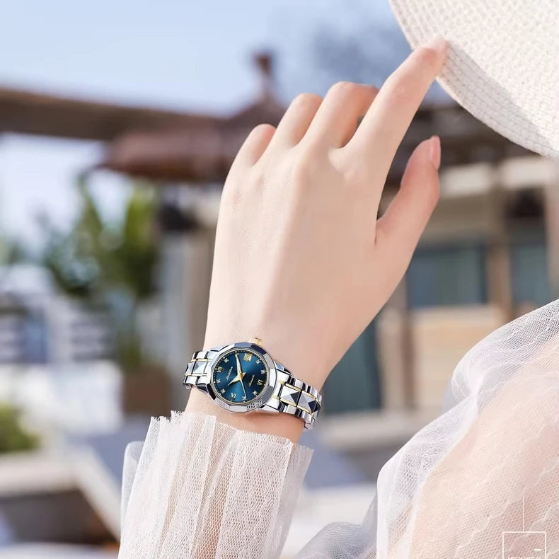JSDUN Fashion Fashion Womens Watch New Waterproof Ladies Watch High Quality Tungsten Steel Automatic Mechanical Watches for Women