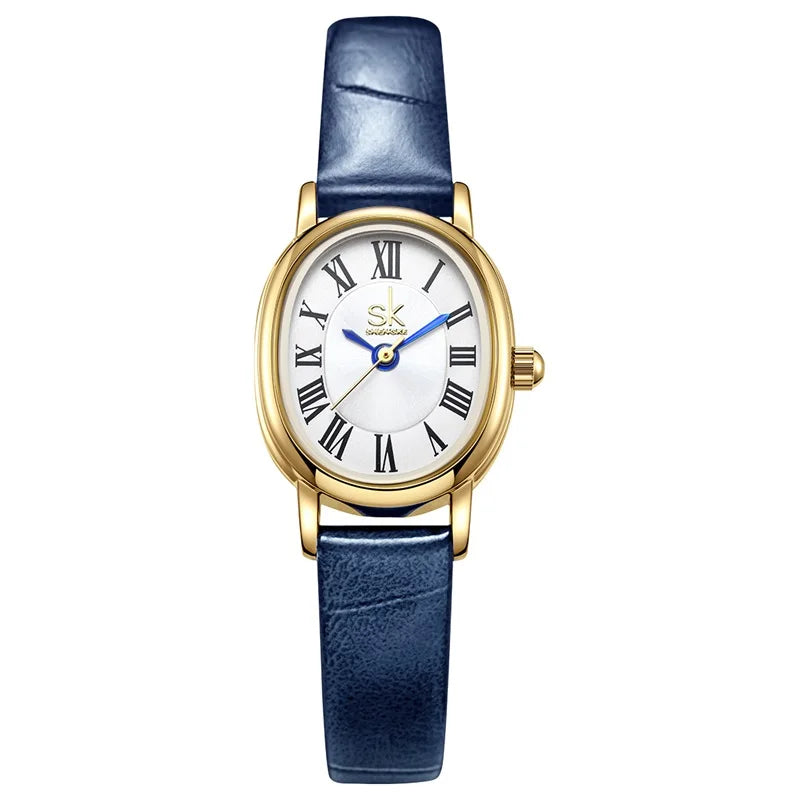SHENGKE Wholesale Ladies Watch Black Watch's Straps Leather Waterproof Quartz Watches Women Wrist Luxury Reloj Mujer