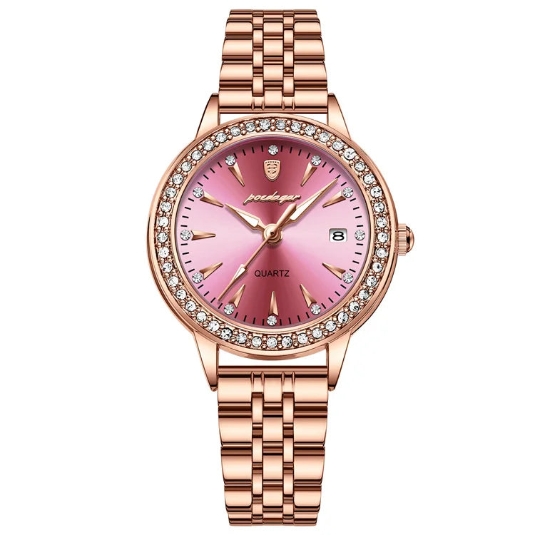 POEDAGAR 366 Luxury Elegant Ladies Watch High Quality Casual Steel Waterproof Quartz Women's Watches Dress Clock