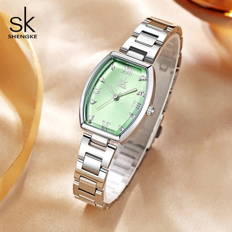 SK Cute Mini Design Ladies Watch Elegant Hot Sale Luxury Saat Stainless Steel Quartz Clock Women Bracelets