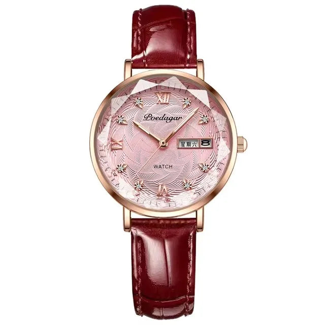 POEDAGAR 3011 Simple Rose Gold Waterproof Luminous Ladies Watch Women Fashion Luxury Stainless Steel Wristwatch Bracelet Watches