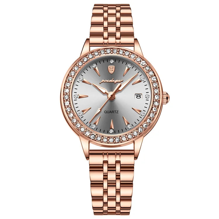 POEDAGAR 366 Luxury Elegant Ladies Watch High Quality Casual Steel Waterproof Quartz Women's Watches Dress Clock