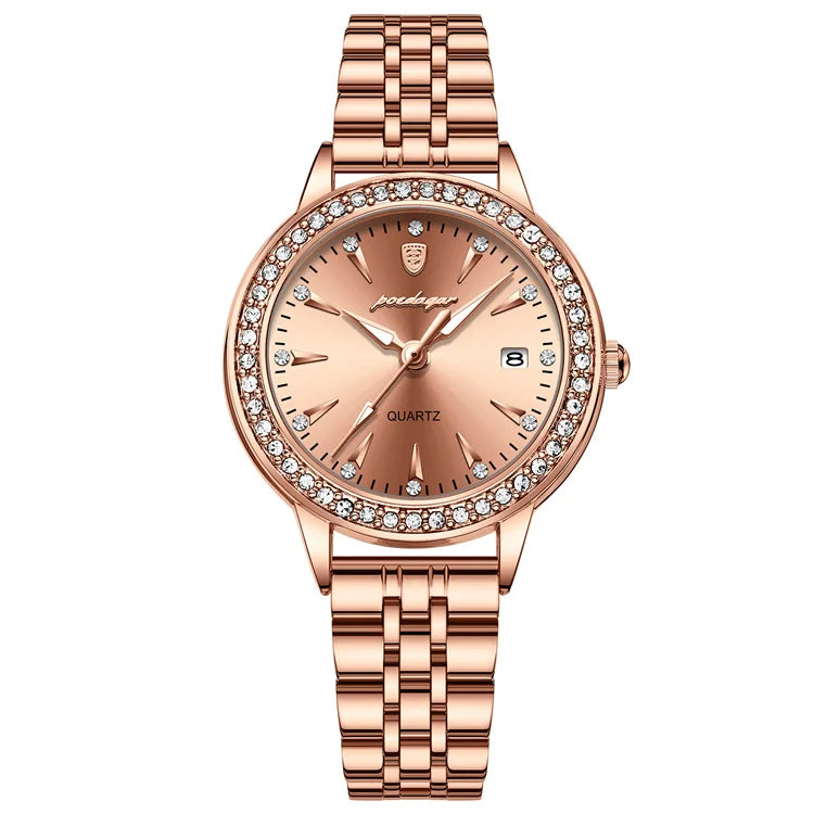POEDAGAR 366 Luxury Elegant Ladies Watch High Quality Casual Steel Waterproof Quartz Women's Watches Dress Clock