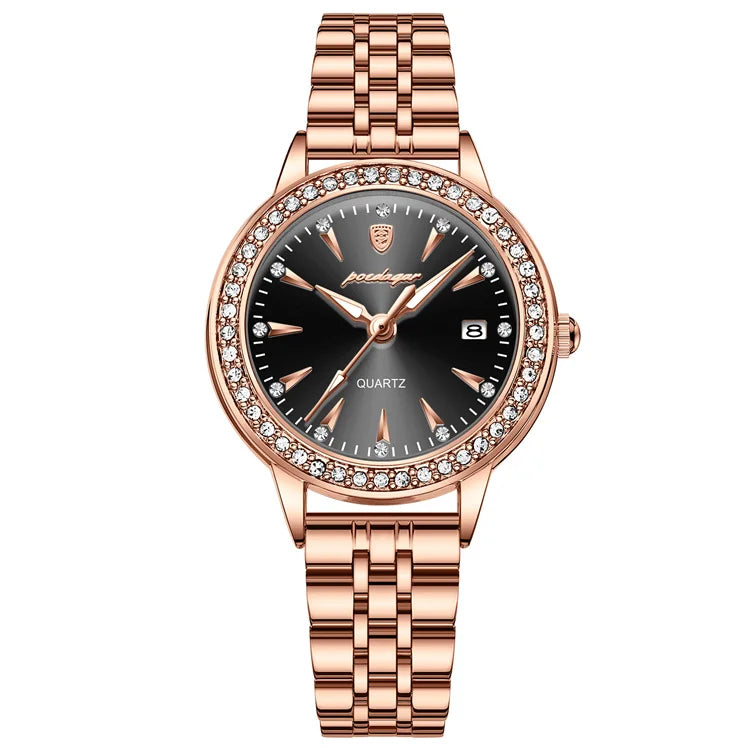 POEDAGAR 366 Luxury Elegant Ladies Watch High Quality Casual Steel Waterproof Quartz Women's Watches Dress Clock