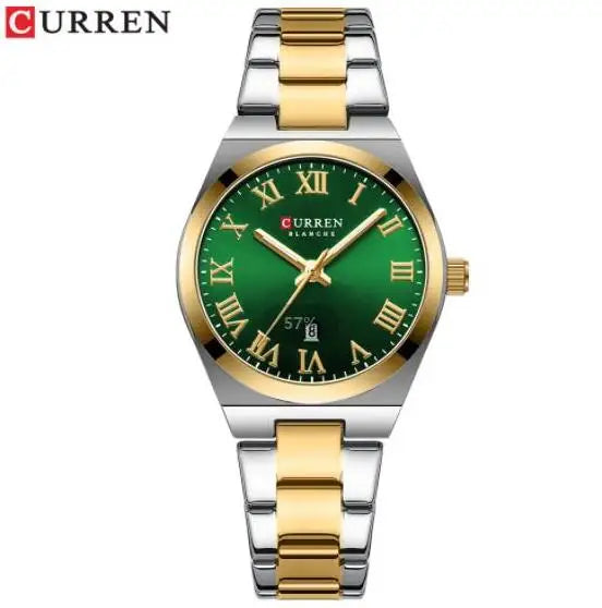 CURREN 9095 Women Watches Romantic Girlfriend Gift Fashion Gold Stainless Stain Steel Ladies Watch Waterproof Quartz Wristwatch