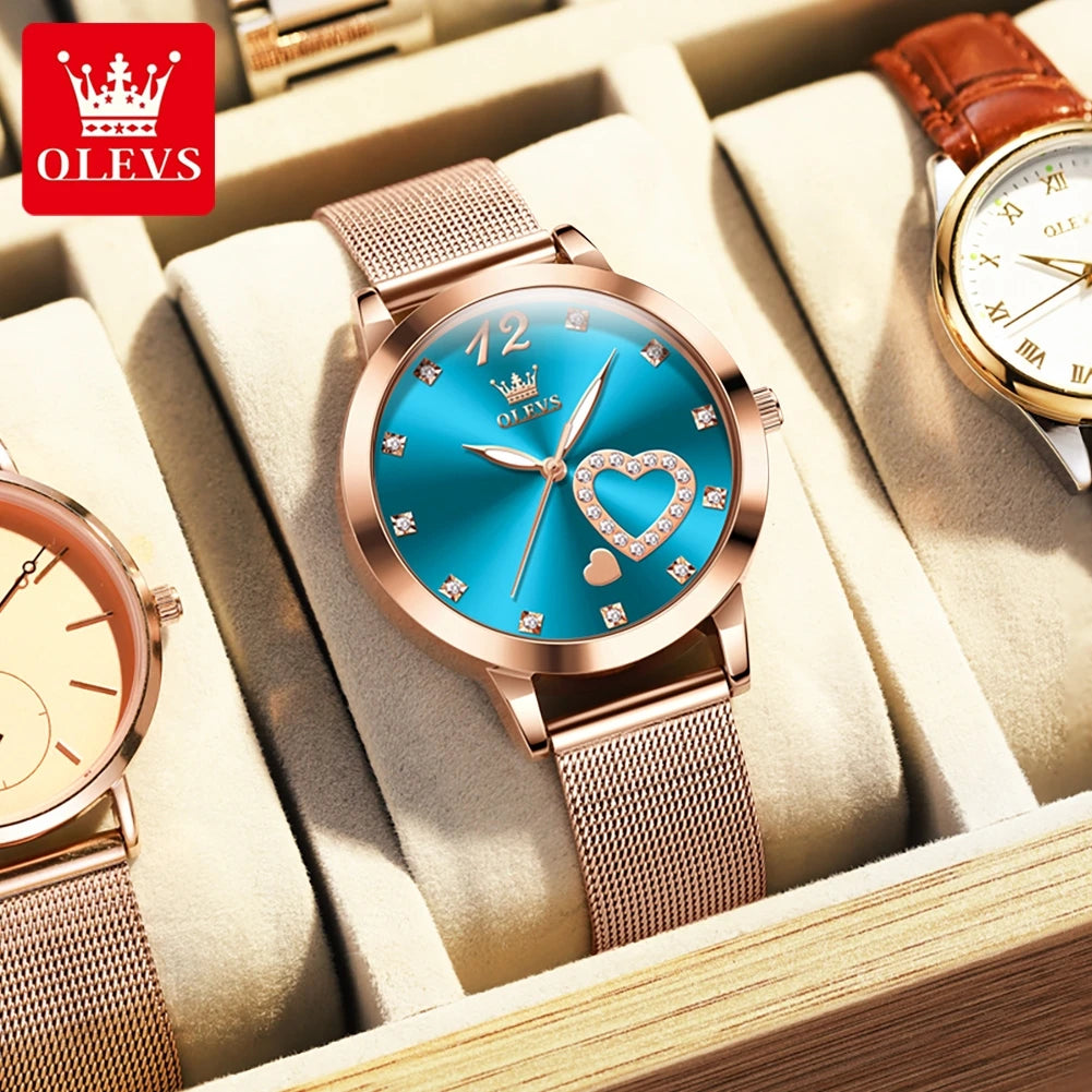 Olevs 5189 Brand Hot Sale Ladies Watch Set Luxury Watch Steel Band Strap Quartz Waterproof Ladies Watch Simple Fashion