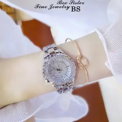 BS BEE SISTER 0280 Full New Ceramic Strap Design Women Diamond Quartz Watches Luxury White Dress Bracelet Fashion Ladies Watch