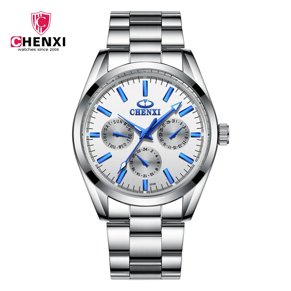 CHENXI 006 New Fashion Women Watch Stainless Steel Rhinestone Ladies Watch Simple Casual Women Quartz Wrist Watch Ches