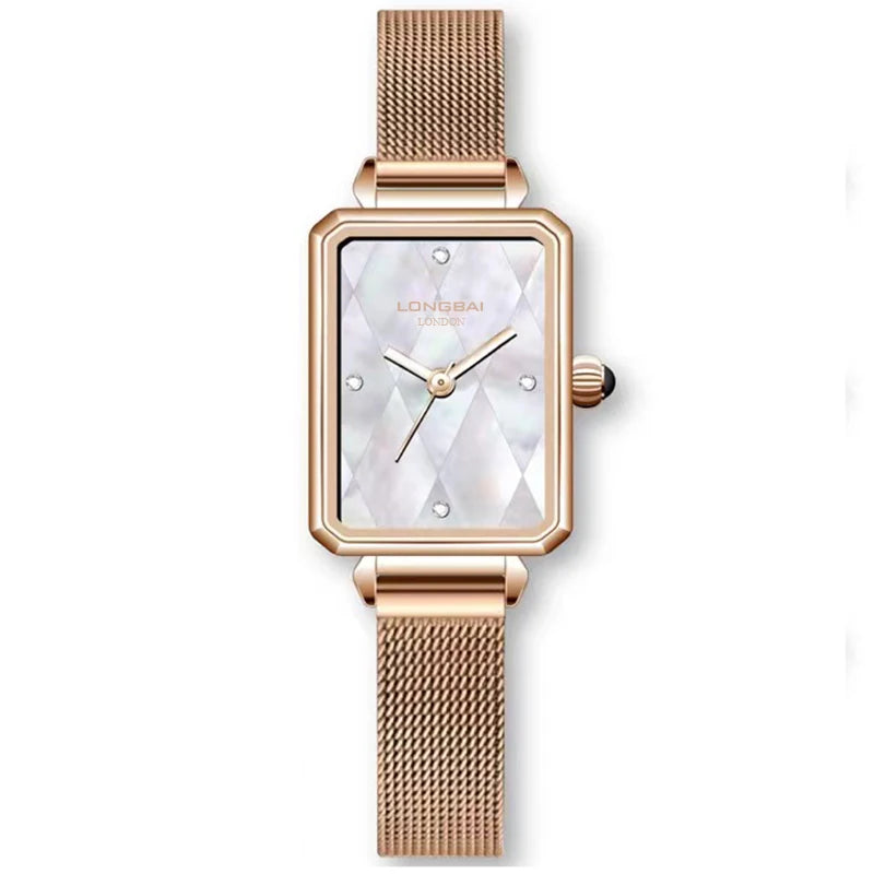 High Quality Fashion Sunray Ladies Watch Luxury Stainless Steel Mesh Band Quartz Watches for Women