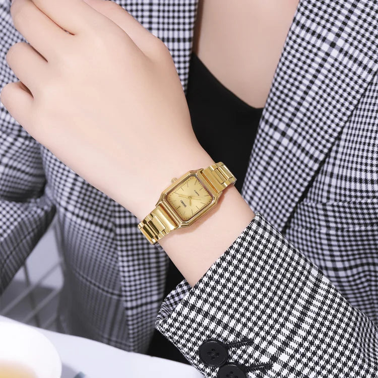 Skmei 2237 Ladies Watch Stainless Steel Strap Wristwatch Leisure Style Minimalist Fashion Japan Quartz Square Watches for Women