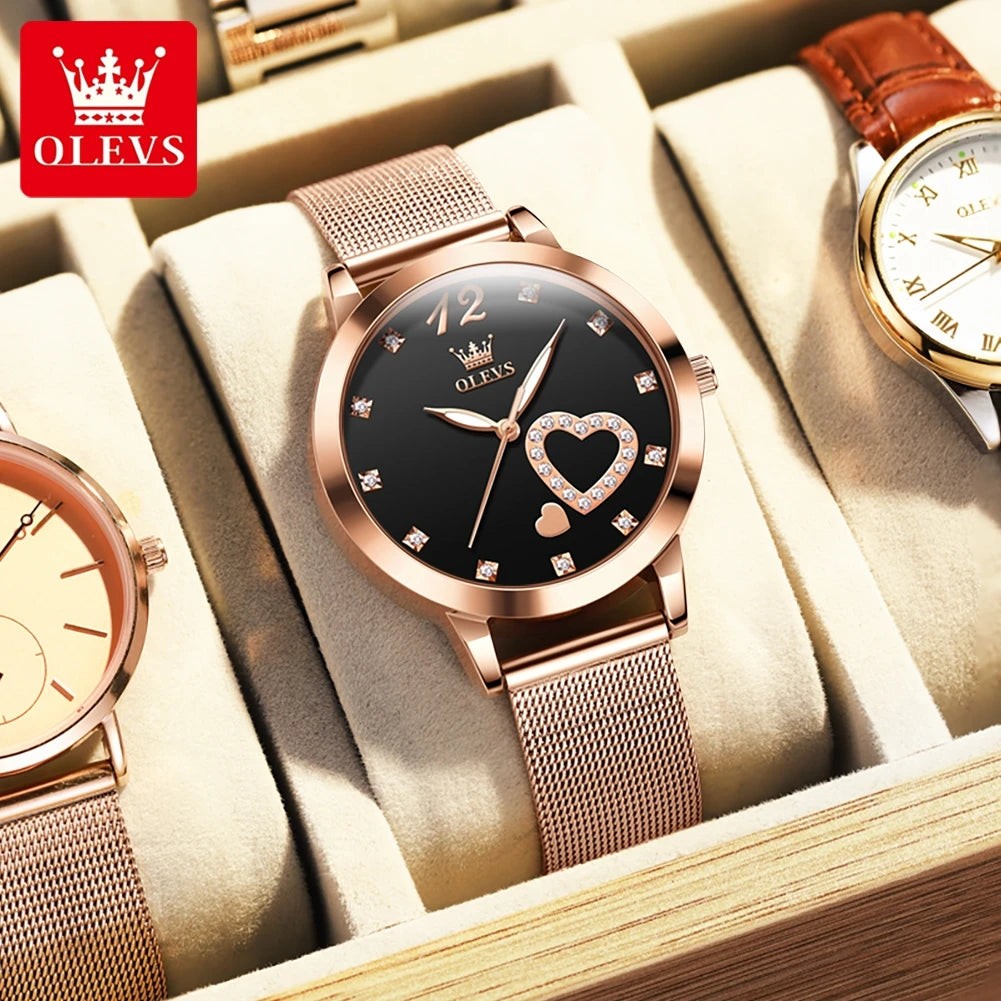 Olevs 5189 Brand Hot Sale Ladies Watch Set Luxury Watch Steel Band Strap Quartz Waterproof Ladies Watch Simple Fashion