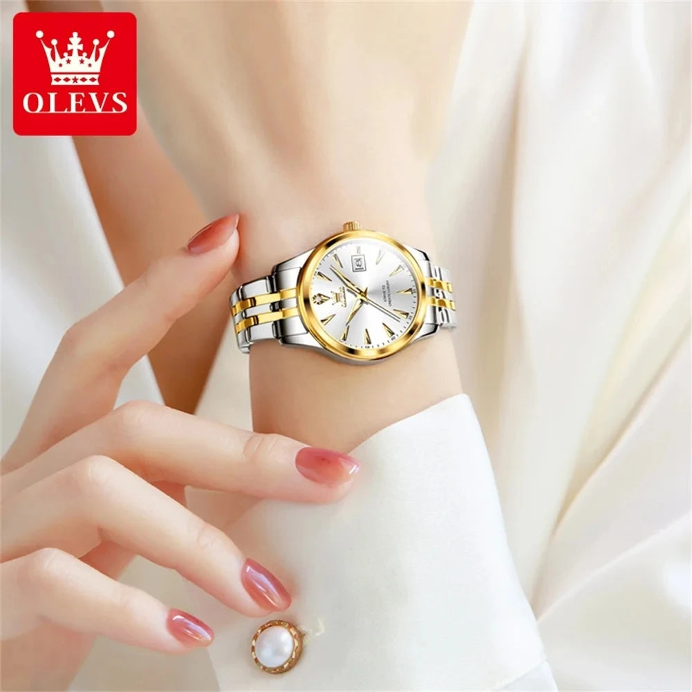 OLEVS 5598 Original Quartz Japan Movt Light Luxury Surface Ladies Watch Stainless Steel High Hardness Costing for Women Watches