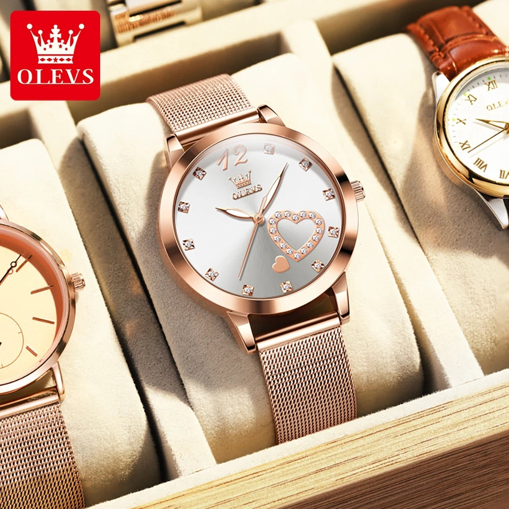 Olevs 5189 Brand Hot Sale Ladies Watch Set Luxury Watch Steel Band Strap Quartz Waterproof Ladies Watch Simple Fashion