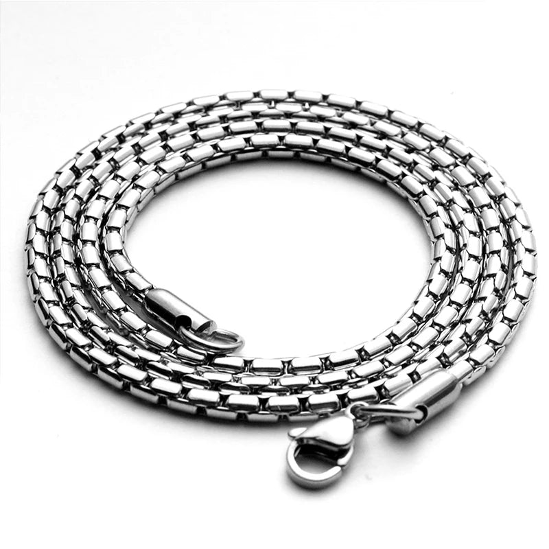 Long Necklace for Mens Jewelry on The Neck Chains Necklace Mens Stainless Steel  Necklace Hip Hop Chain Gifts for Male Wholesale