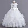 Girls Dress 2022 New Flower Lace Long Princess Dress 4-14 Birthday Communion Party Wedding Dress