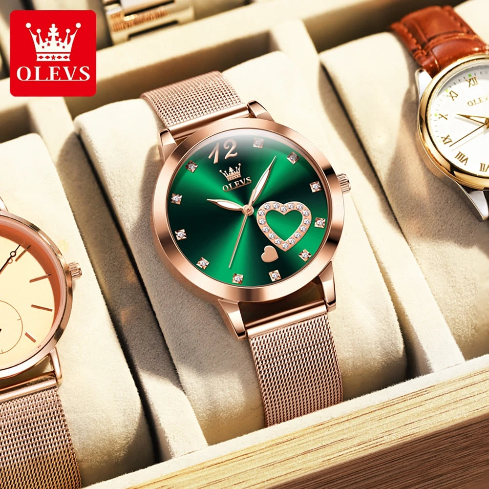Olevs 5189 Brand Hot Sale Ladies Watch Set Luxury Watch Steel Band Strap Quartz Waterproof Ladies Watch Simple Fashion