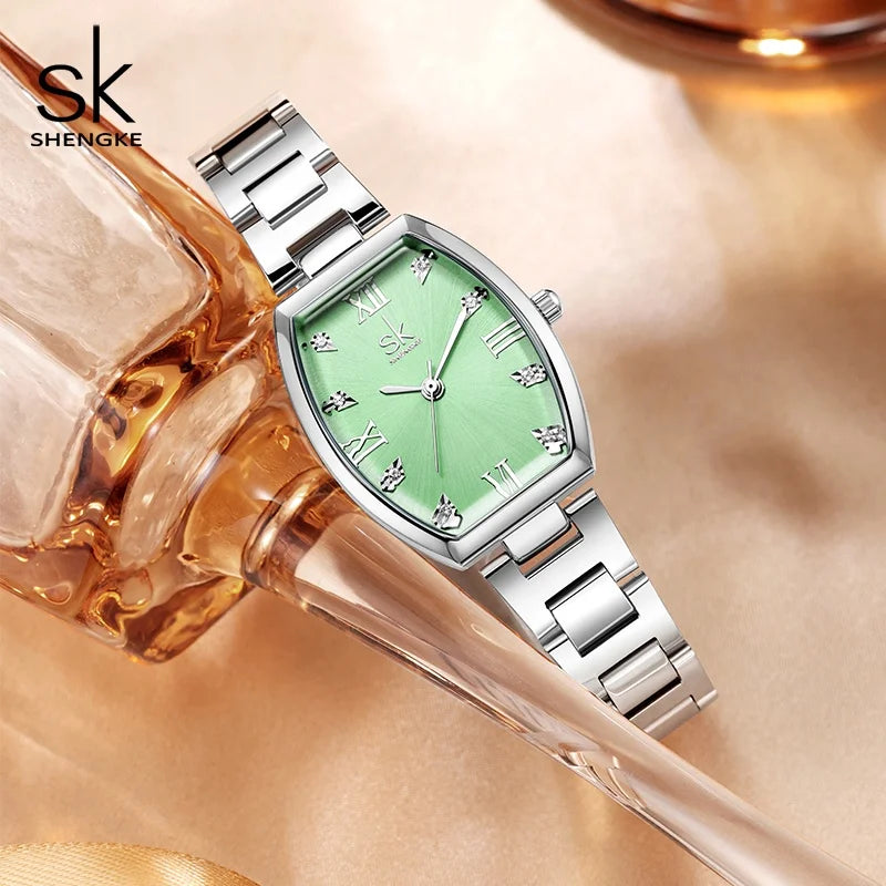 SK Cute Mini Design Ladies Watch Elegant Hot Sale Luxury Saat Stainless Steel Quartz Clock Women Bracelets