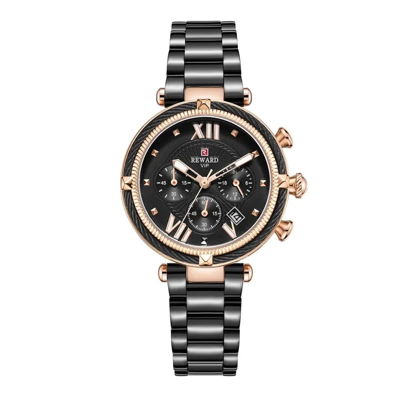 REWARD 63084 RD63084L Waterproof Stainless Steel Strap Women Luxury Quartz Watches Luminous Clock Ladies Watch for Party Gifts