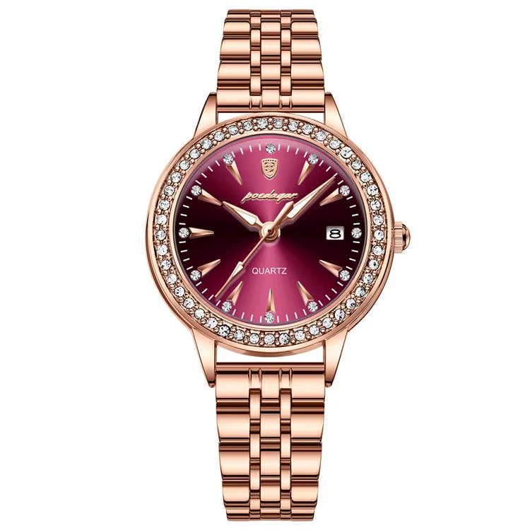 POEDAGAR 366 Luxury Elegant Ladies Watch High Quality Casual Steel Waterproof Quartz Women's Watches Dress Clock