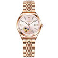Women Fashion Watch POEDAGAR 320 Rose Gold Stainless Stain Steel Ladies Watch Waterproof Quartz Wristwatch Hands Gift