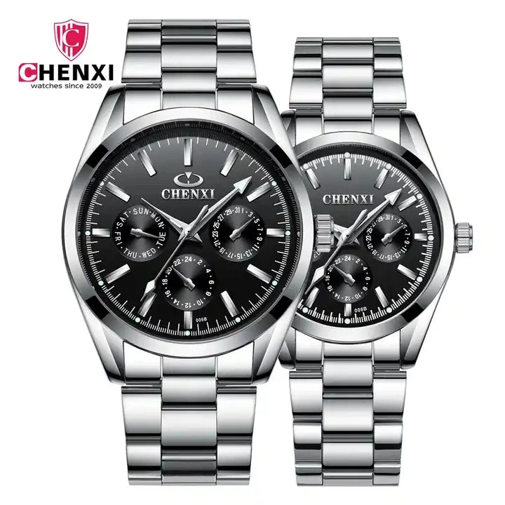 CHENXI 006 New Fashion Women Watch Stainless Steel Rhinestone Ladies Watch Simple Casual Women Quartz Wrist Watch Ches