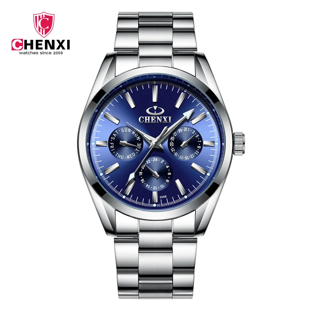 CHENXI 006 New Fashion Women Watch Stainless Steel Rhinestone Ladies Watch Simple Casual Women Quartz Wrist Watch Ches
